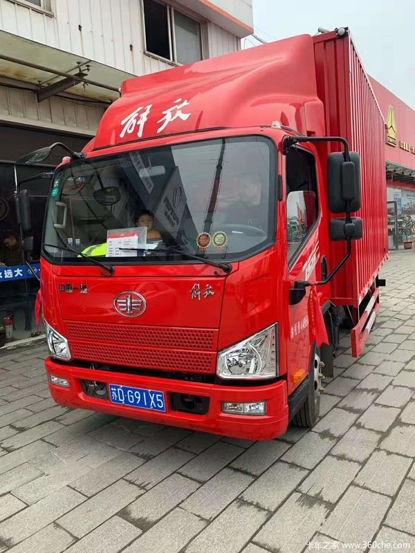 恭喜黄老板成为解放j6f厢货车主 解放卡车 挣钱机器