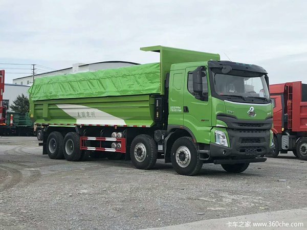 乘龙h7智能渣土车76米u型车厢泉工号潍柴400马力
