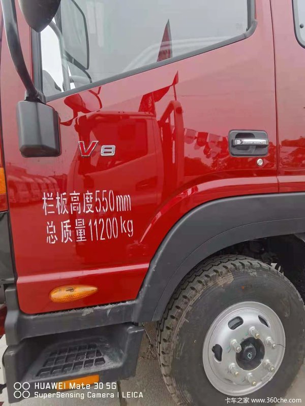 江淮骏铃v8云内发动机排半栏板车