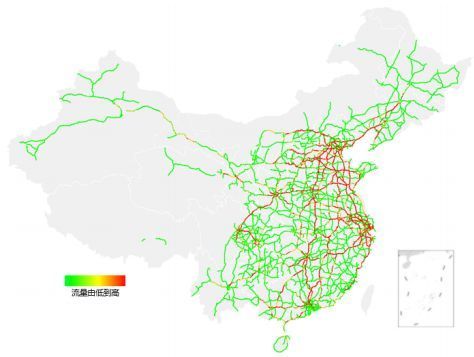 全国运输通道交通量分布