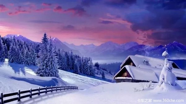 然而冬天的雪景虽美