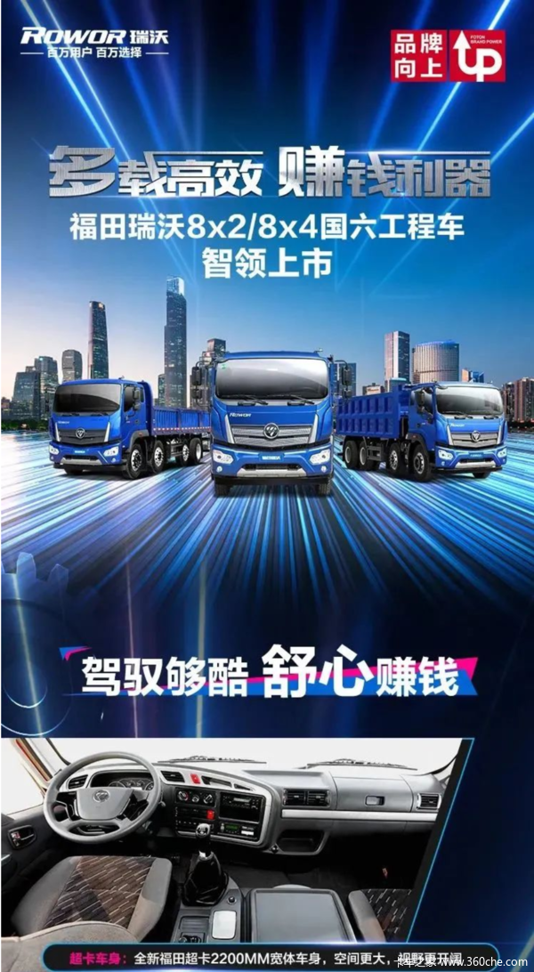 多载高效赚钱利器丨福田瑞沃大金刚es78284国六工