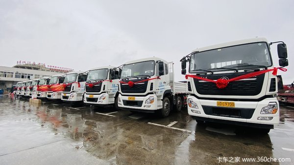 恭贺重庆XR物流有限公司喜提10台龙擎DDi350载货车