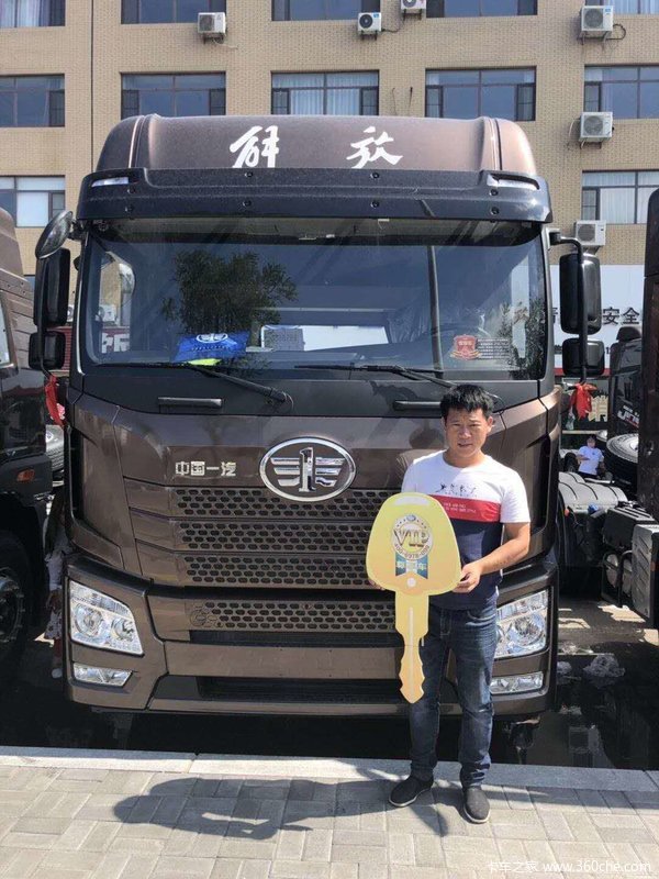 恭喜付洪财,安东 喜提解放JH6牵引车