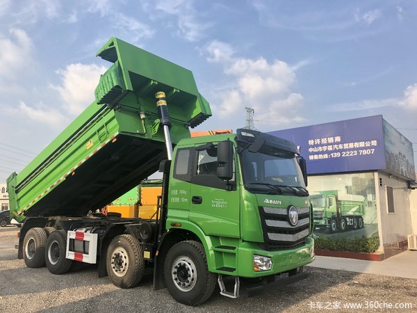 中山宇福欧曼前四后八新etx 8×4 短轴距城建环保渣土车.