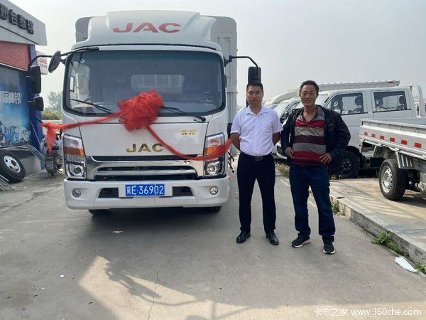 恭喜马师傅吉日良辰喜提江淮帅铃高栏车 喜提帅铃Q6载货车