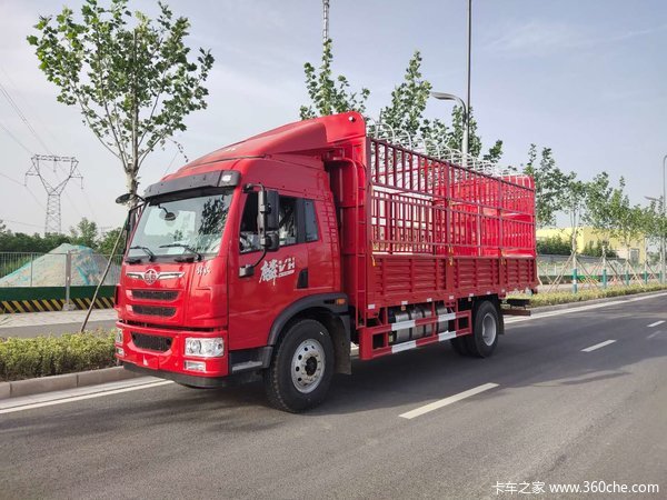 本店为您推荐 解放 麟vh 190马力 6.2米排半仓栅式载货车(ca518