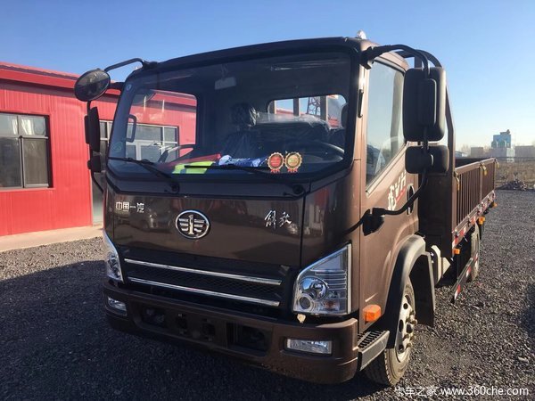 丰润客户提车 一汽解放虎vh国六板车,潍柴3.0排量