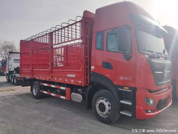 东风天锦KR-PLUS,康机290马力,6.8米苍栏载货车