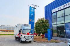 欧马可4.2米蓝牌城配车型交付客户使用