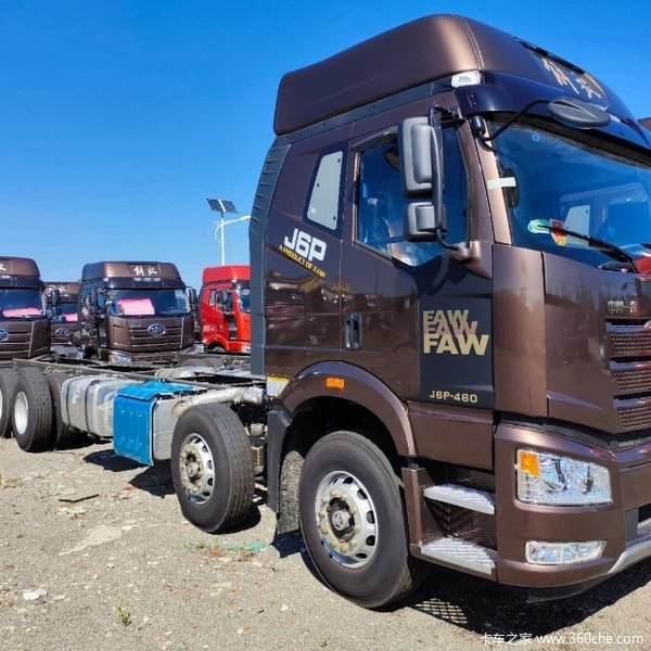 一汽解放j6p领航版460马力8x494米仓栅式载货车