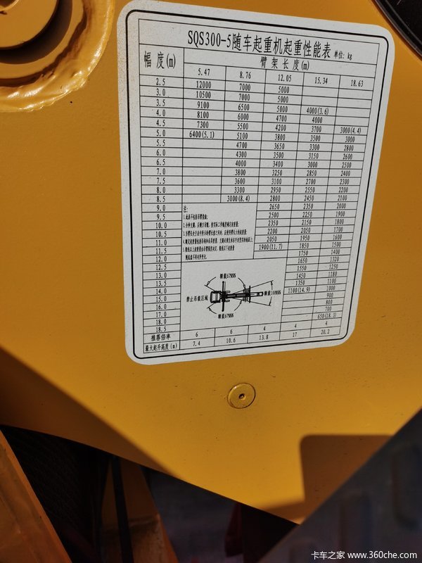 12吨徐工G系五节臂东风华神后八轮随车吊