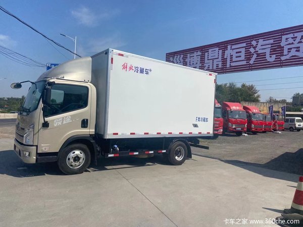 一汽解放高端轻卡领途冷藏车,康明斯168马力,法士特8档变速箱!