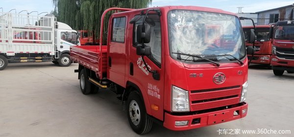 一汽解放双排轻卡,锡柴130马力,乘坐5人,3200*1900