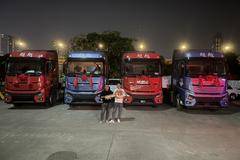 恭喜老板喜提江淮超越Q7牵引车，祝老板一路发发发