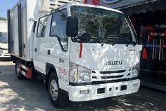 庆铃五十铃100P双排冷藏现车BRF合规冷机载人运货兼顾