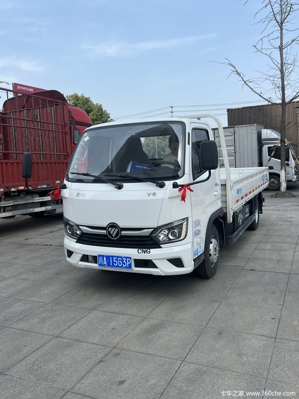 福田奥铃V卡 2L CNG 127马力 东安5档 4.2米单排栏板微卡