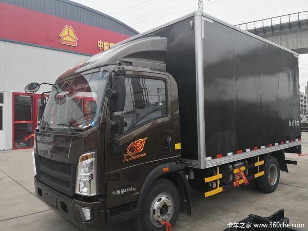 中国重汽豪沃悍将143马力4米2箱货宽体货箱宽体轮距