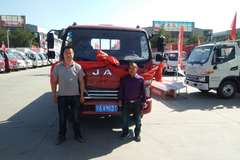 恭喜张先生喜提骏铃V6D25发动机绿通节油王 宽体蓝牌 上牌无忧