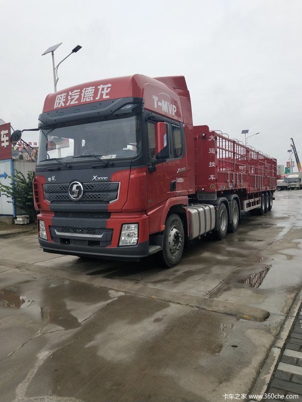 恭喜康老板提车大吉陕汽x3000牵引大运13米挂车
