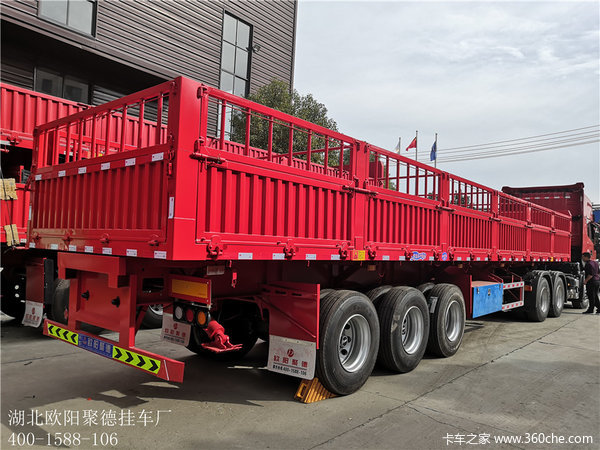 恭喜长沙周总 喜提13米侧翻自卸加高板半挂车