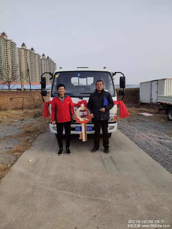 恭喜于先生 喜提爱车江淮骏铃E5载货车