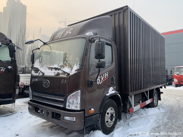 解放轻卡虎vh平顶单排驾驶室厢式高栏货车新车到店