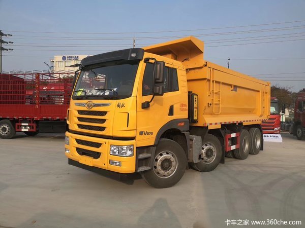 青岛解放 悍V 8*4 自卸车 顺利交车!