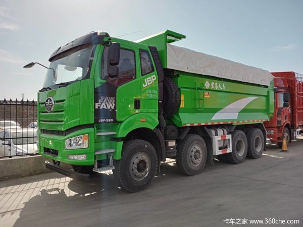 一汽解放8*4智能渣土车现车到位,合规不超吨,即买即上照,跑起来