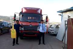 恭喜恭喜定西唐老板喜提福田瑞沃高栏一辆 喜提瑞沃ES3载货车