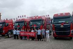 恭喜汉中天翼达物流有限公司喜提乘龙H7燃气车4台