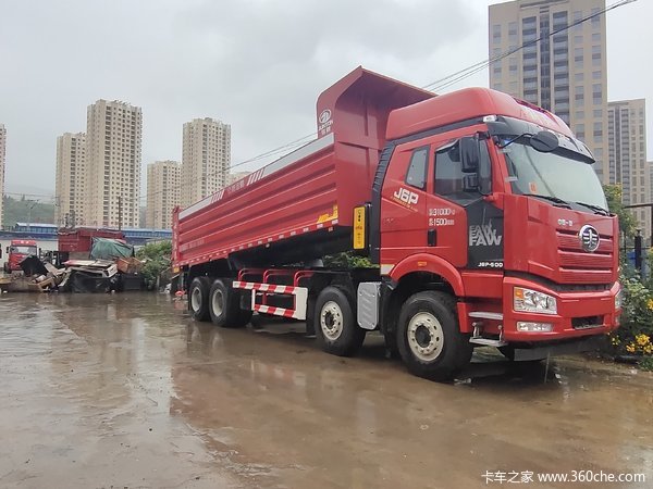 j6p500马力76米自卸河南骏通货厢底8边6海沃顶