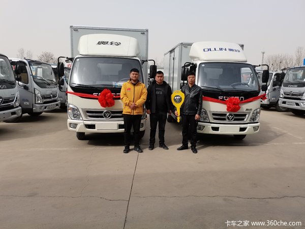 马达一响，黄金万两，恭喜二位老板 喜提奥铃捷运载货车