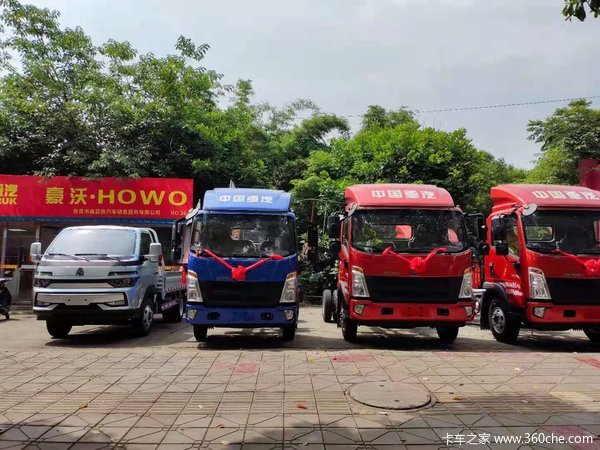 中国重汽HOWO 悍将 160马力 4.15米单排仓栅轻卡 8档