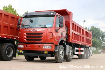 青岛解放 天V重卡 430马力 8X4 8.6米自卸车