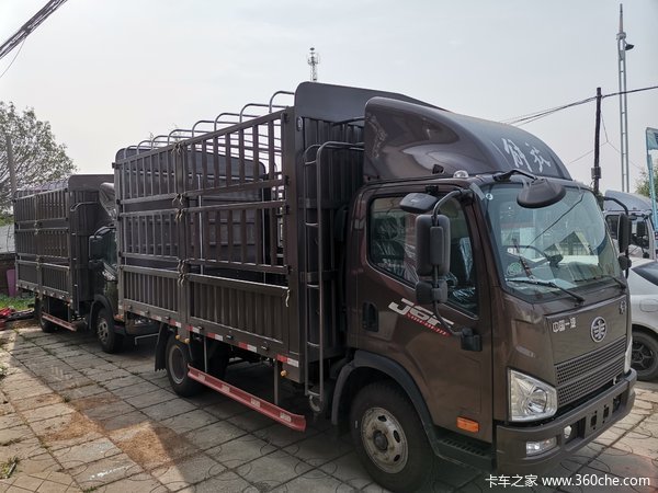 新车到店 秦皇岛市久耀J6F仓栅式运输车法士特八仅需11.9万元