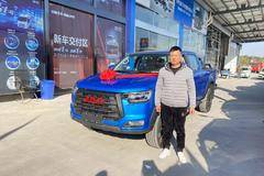 1台帅铃皮卡载货车成功交付给客户石老板