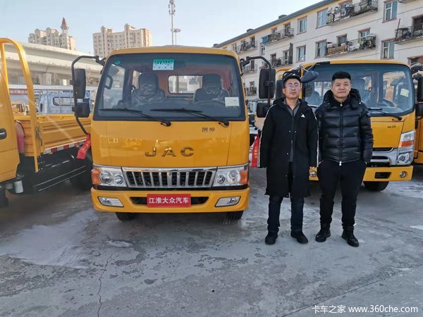 恭喜老客户国颂电力续购国六骏铃双排板车