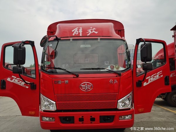 四川疫情#解放J6F130马力 4.2米单排厢式轻卡10.48万