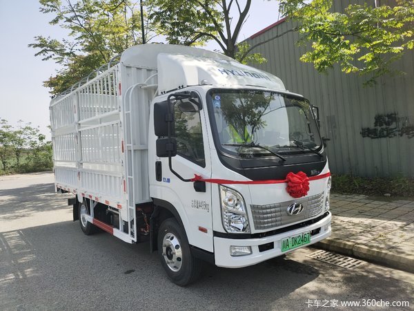 现代商用车 泓图EV 4.5T 4.14米单排纯电动仓栅运输车(CHM5042CCYZDC33BEV)89kWh