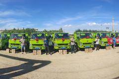 初秋喜报！16台一汽红塔解放经典229自卸车交付南通万方！