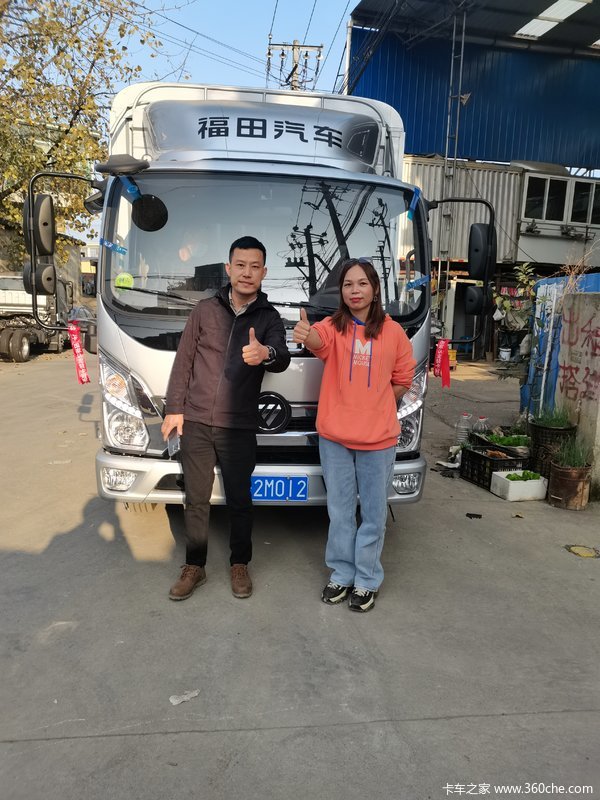 1台奥铃速运载货车成功交付客户,祝曾老板车门一关,一路平安