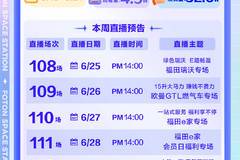 【福田空间站】| 本周直播预告：贴心零距离 福田汽车让服务更有温