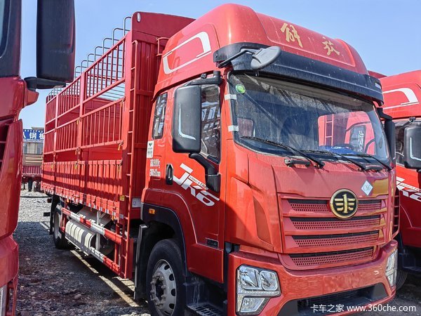 昌吉联强解放JK66.8米高栏载货车 国六现车 本月优惠促销