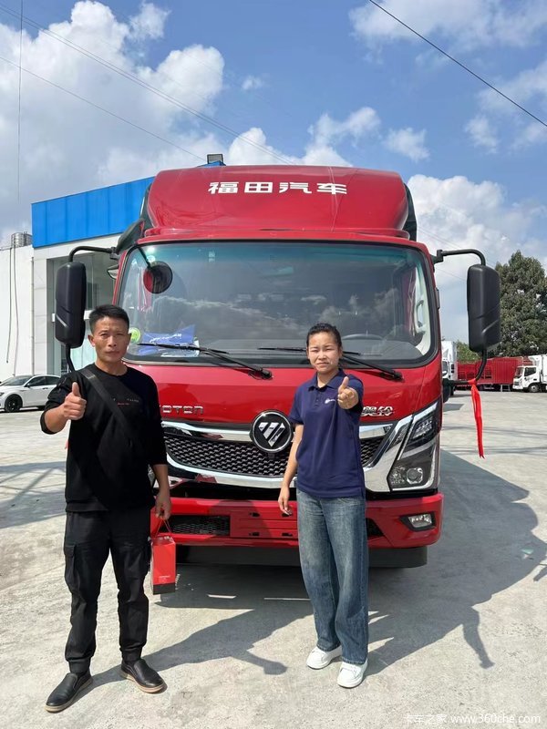 恭喜粟老板 喜提奥铃捷运载货车,车门一关,一路平安,