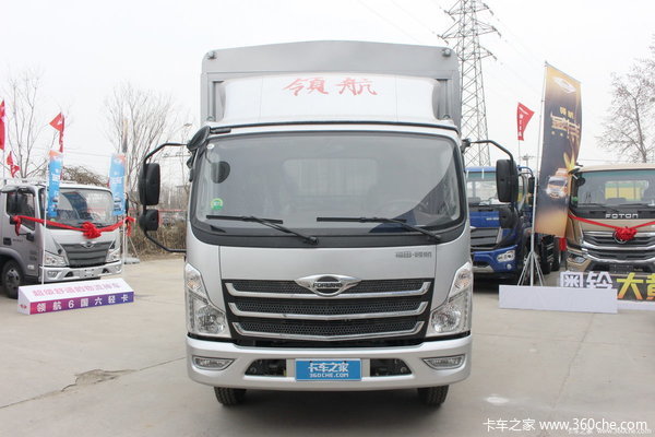 福田 时代领航6 160马力 3.8米排半仓栅式轻卡(BJ504