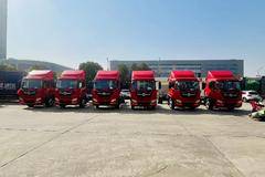 6台东风天锦载货车成功交付南昌大客户