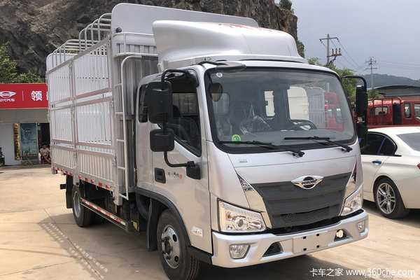 福田 时代领航大G 172马力 3.83米排半仓栅式轻卡(BJ5
