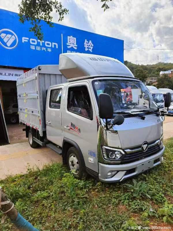 福田 奥铃M卡 1.5L 136马力 汽油 2.7米双排仓栅式小