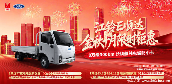 城配首选 稳赚之选!江铃E顺达直补5000元,回本更快盈利更早